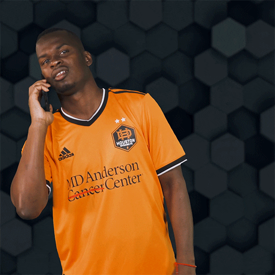Phone Call Hold It Down GIF by Houston Dynamo FC
