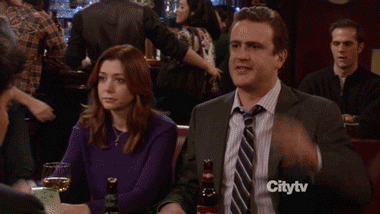  reactions high five how i met your mother himym lily GIF