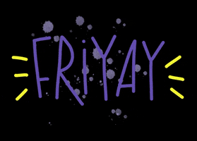 sanja-sunshine party friday weekend lettering GIF