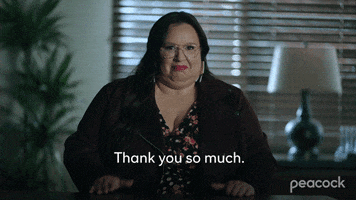 Thank You So Much GIF by PeacockTV