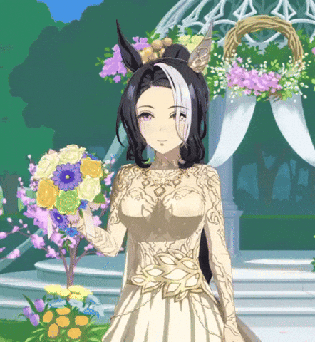 Wedding Dress Flowers GIF
