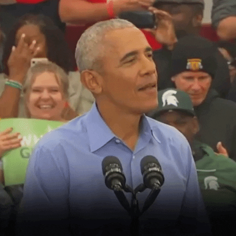Barack Obama Smile GIF by The Democrats