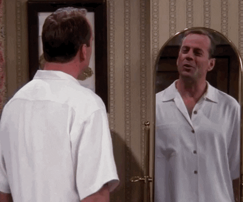 Bruce Willis Mirror GIF by Friends - Find & Share on GIPHY