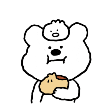 Bear Eating Sticker by moreparsley