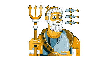 Fish Neptune Sticker by ON THAT ASS