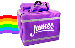 Etiqueta do vôo do arco-íris por James Delivery