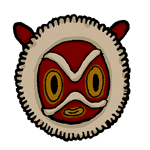 Studio Ghibli Mask Sticker by Florens Debora