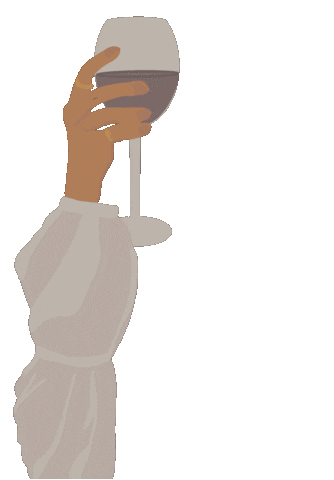 Red Wine Cheers Sticker by Creative Co