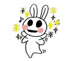 scolar_netshop happy fun rabbit うさぎ GIF