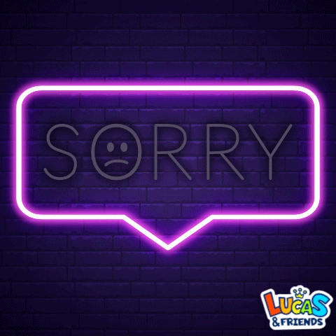 Sad I Am Sorry GIF by Lucas and Friends by RV AppStudios