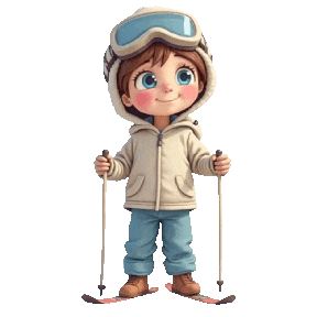 Boys Girls Snow Sticker