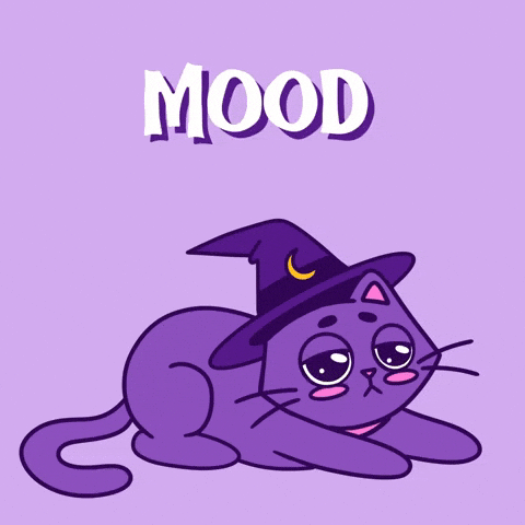 Tired Witch GIF by Spooks The Cat