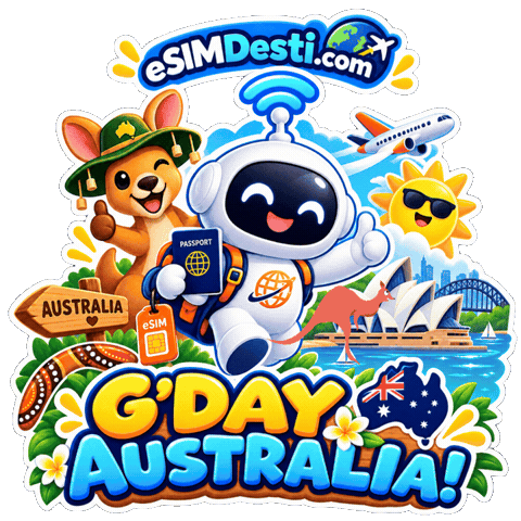 Travel Australia Sticker by Esimdesti