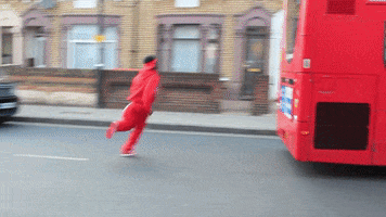 Red Bus Running GIF by Ren DMC