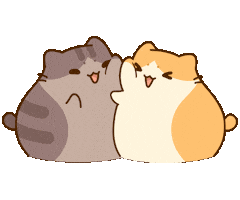 Cats Hug Sticker by Bichi Mao
