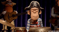 Explore monkey with a drum GIFs