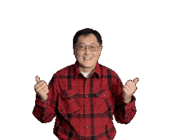 Two Thumbs Up Sticker by Jim Chu