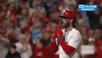 Bryce Harper loses fight with a beach ball in the outfield (GIF)