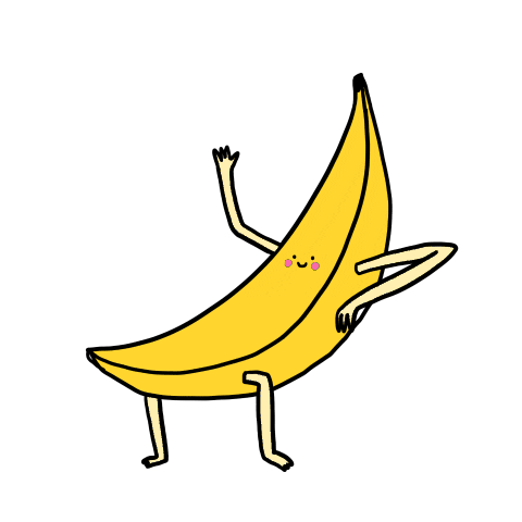 hannahroedel fruit damn banana falling GIF