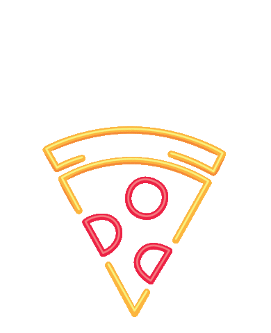 Pizza Neon Sticker by Mario's Saloon