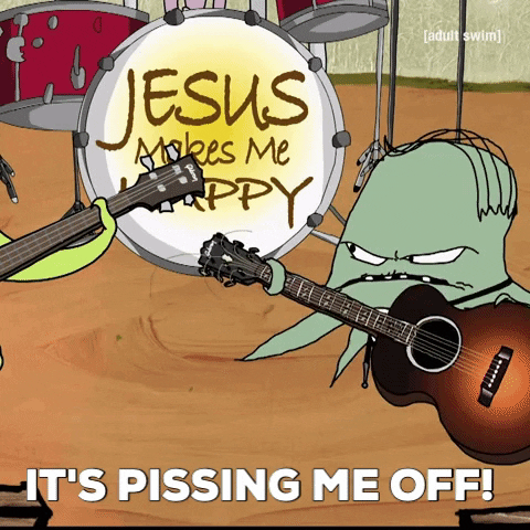 adultswim angry mad guitar jesus GIF