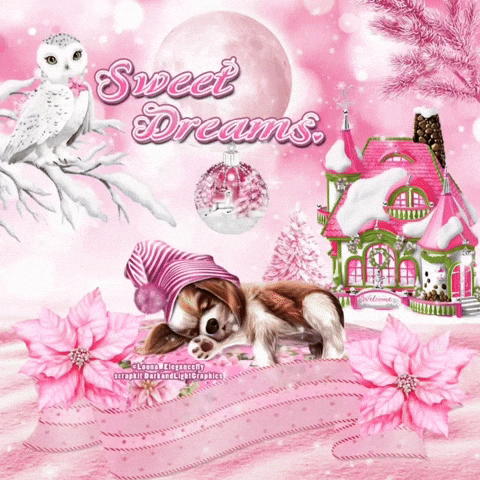 Sweet Dreams Pink Christmas GIF