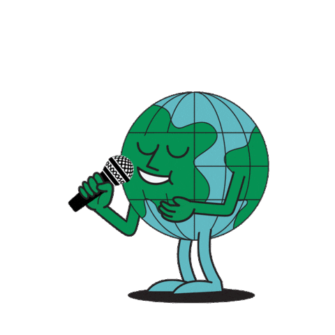 Earth Singing Sticker by Broadway Green Alliance