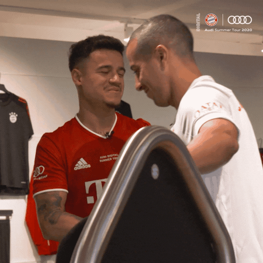 Thiago Alcantara Hug GIF by FC Bayern Munich