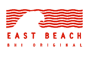 East Beach Bhi Sticker by Riverside Adventure Co.