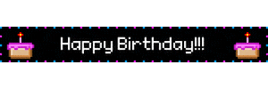 Happy Birthday Pixel Sticker