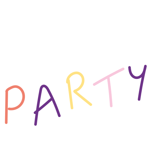 Party Color Sticker by Emilie Chigoula