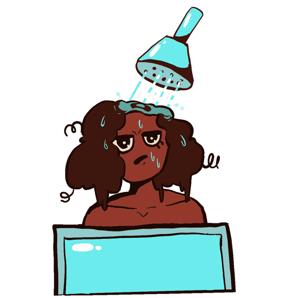 Black Girl Shower Sticker