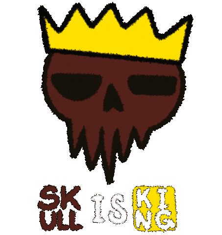 Skull Crown Sticker by Nico
