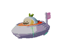 Spaceship Moomoo Sticker