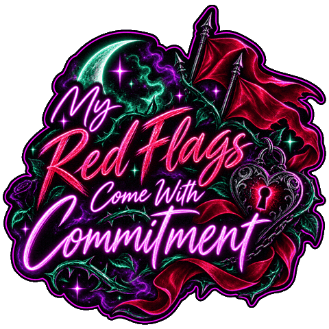 Red Flags Commitment Sticker by TemptRomanceAudiobooks