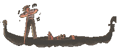 Venice Gondolier Sticker by Jupitermond Verlag