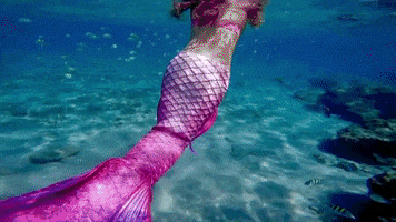 Pink Swimming GIF by Mermaid Jules