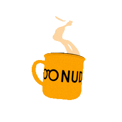 Orange Mug Sticker by Nudlavirkid
