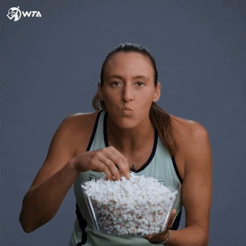 Tennis Popcorn GIF by WTA