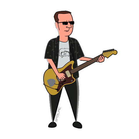 Guitar Punk Sticker