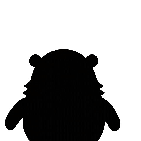 Sad Black Bear Sticker by OCACOCNA