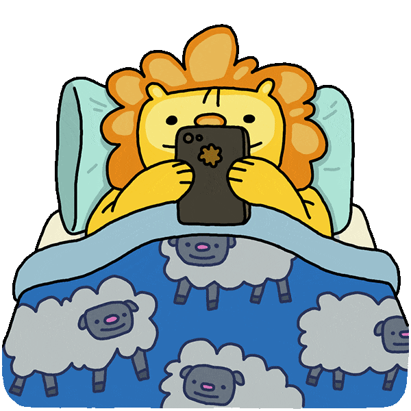 Relaxed In Bed Sticker by Holler Studios
