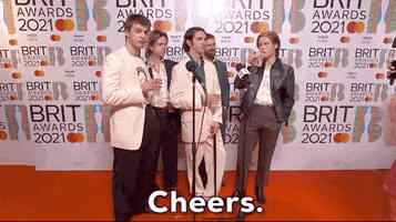 Red Carpet Cheers GIF by BRIT Awards