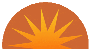 Sun Orange Sticker by Bim Bam Gallery