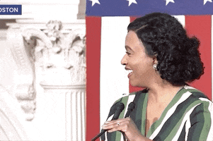 Waving Ayanna Pressley GIF by GIPHY News