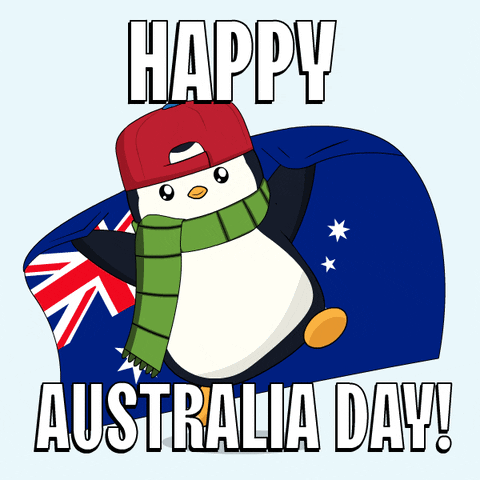 Australia Flag GIF by Pudgy Penguins
