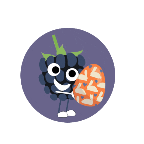Easter Blueberry Sticker by Dodo & Berries