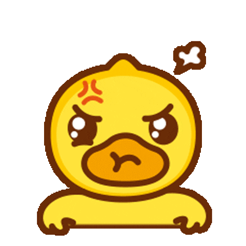 Angry Rubber Duck Sticker by B.Duck