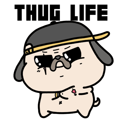 Thug Life Dog Sticker for iOS & Android | GIPHY
