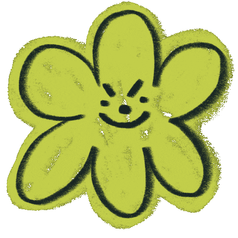 Angry Flower Sticker
